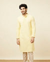Manyavar Men Pista Colour Cotton Pencil Fit Pant