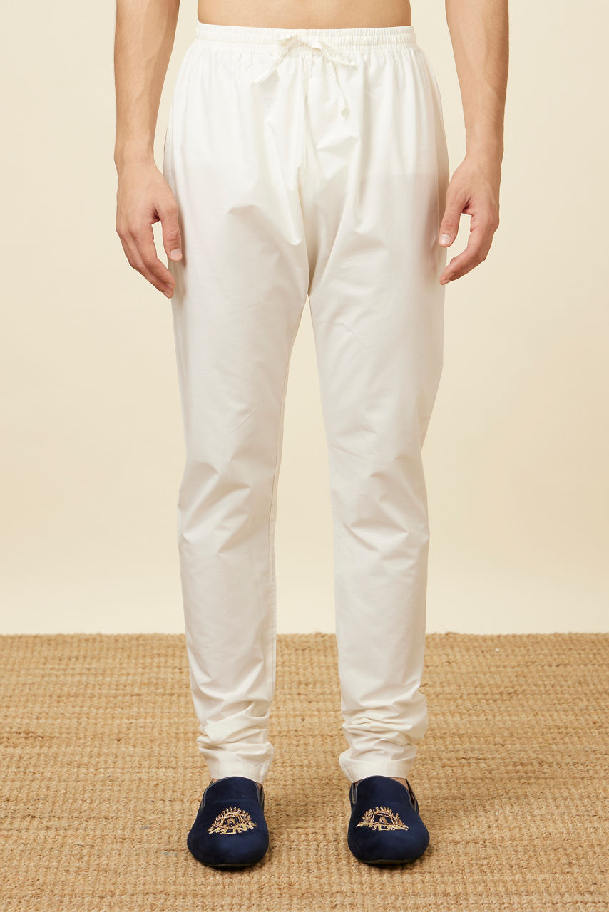 Manyavar Men Navy Blue Self Design Kurta Pajama