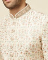 Manyavar Men Plush Cream Color Sherwani Set