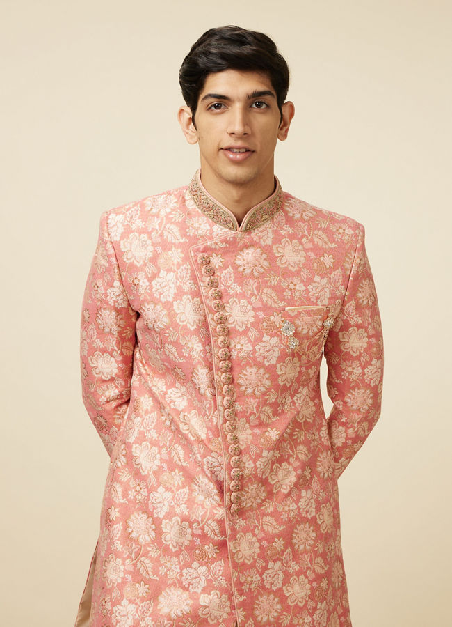 alt message - Manyavar Men Luxe Gajaree Indo Western image number 0