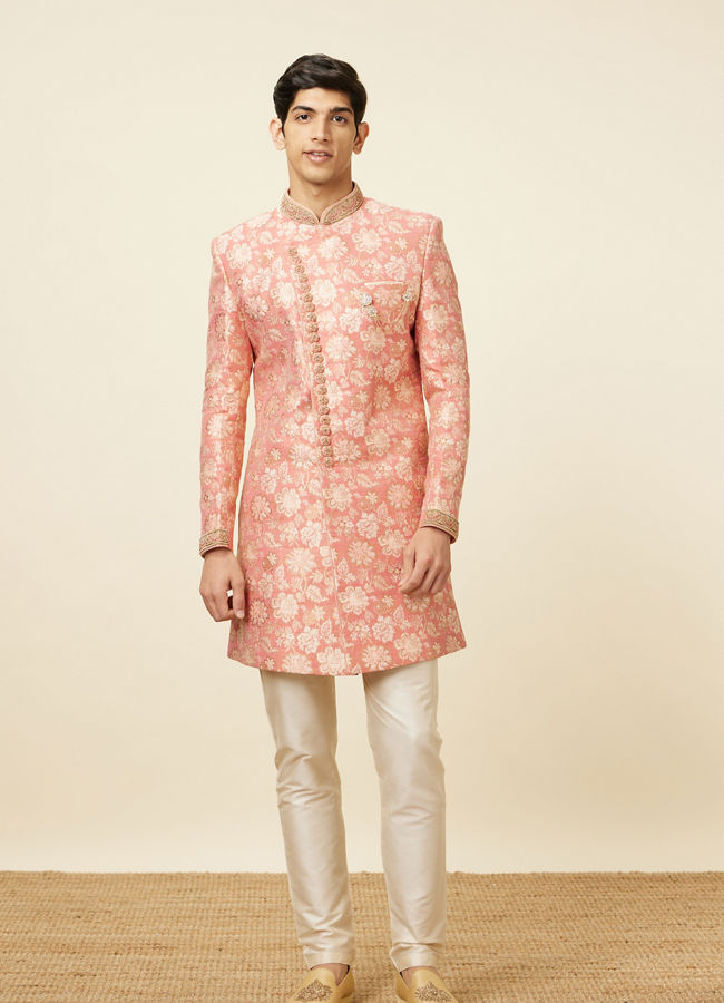 alt message - Manyavar Men Luxe Gajaree Indo Western image number 2