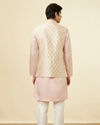 Manyavar Men Beige Jacket With All Over Motifs