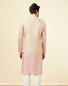 Manyavar Men Beige Floral Work Jacket