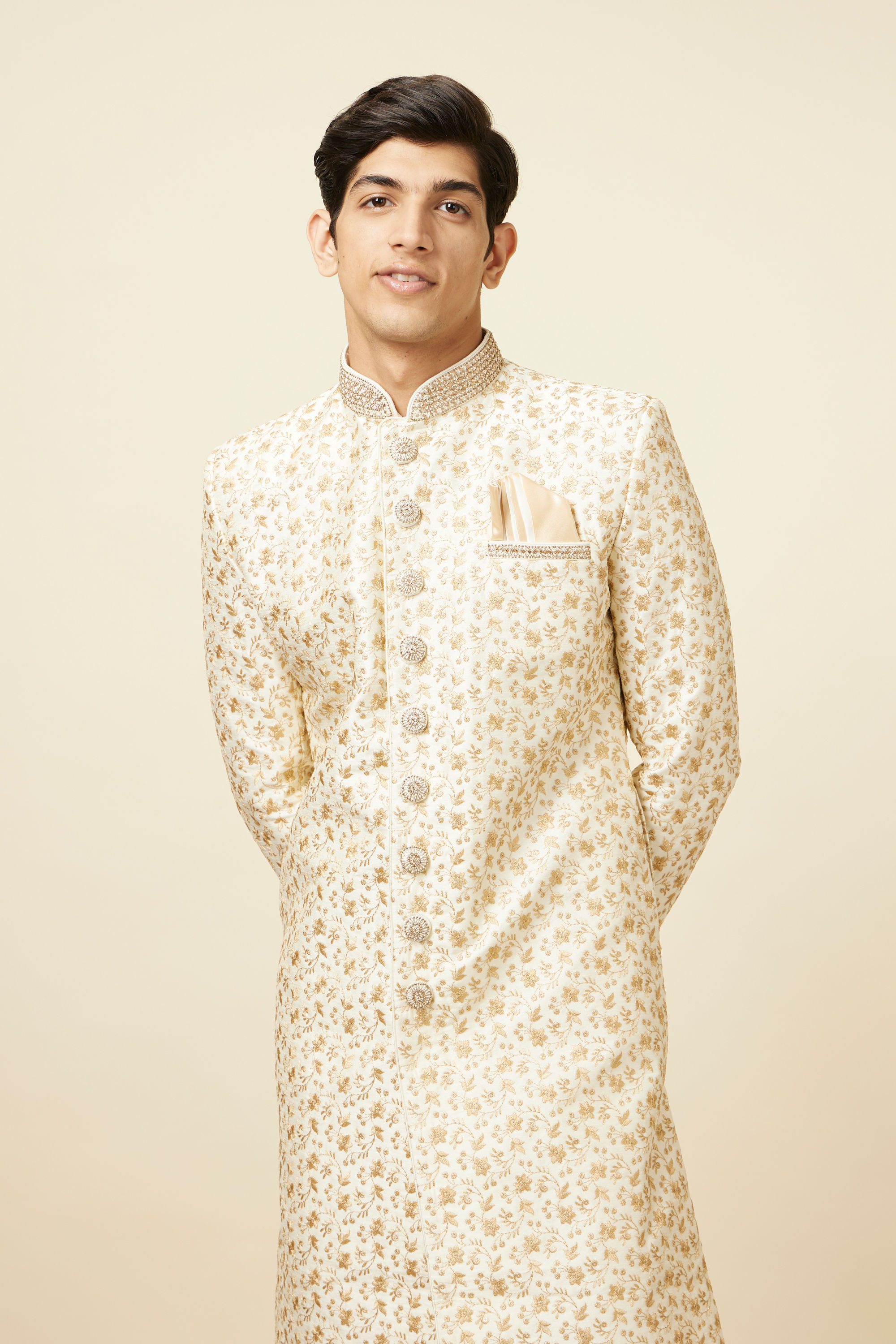 Manyavar Men Princely Cream Sherwani