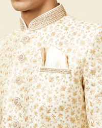 Manyavar Men Princely Cream Sherwani