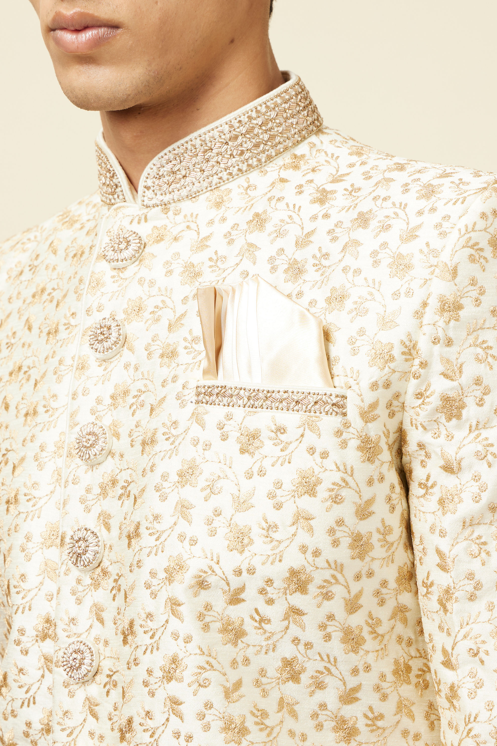 Manyavar Men Princely Cream Sherwani