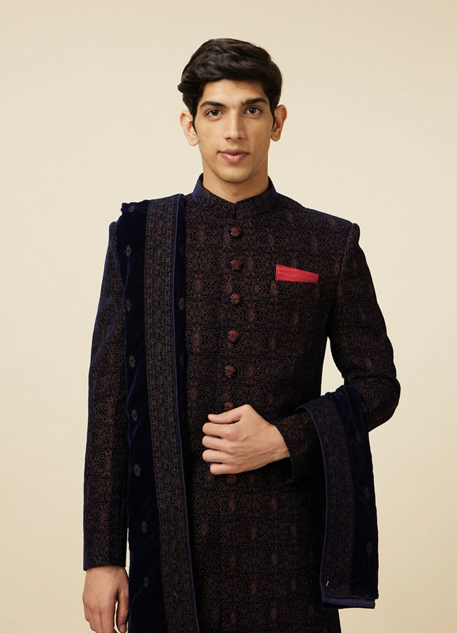 Manyavar groom shop indo western