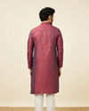 alt message - Manyavar Men Dark Maroon Kurta Pajama image number 5