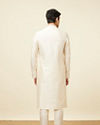 Off White Celebration Wear Self Design Kurta Pajama image number 5