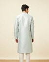 Powder Blue Jacquard Kurta Pajama image number 5