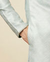 Manyavar Men Powder Blue Jacquard Kurta Pajama