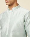Manyavar Men Powder Blue Jacquard Kurta Pajama