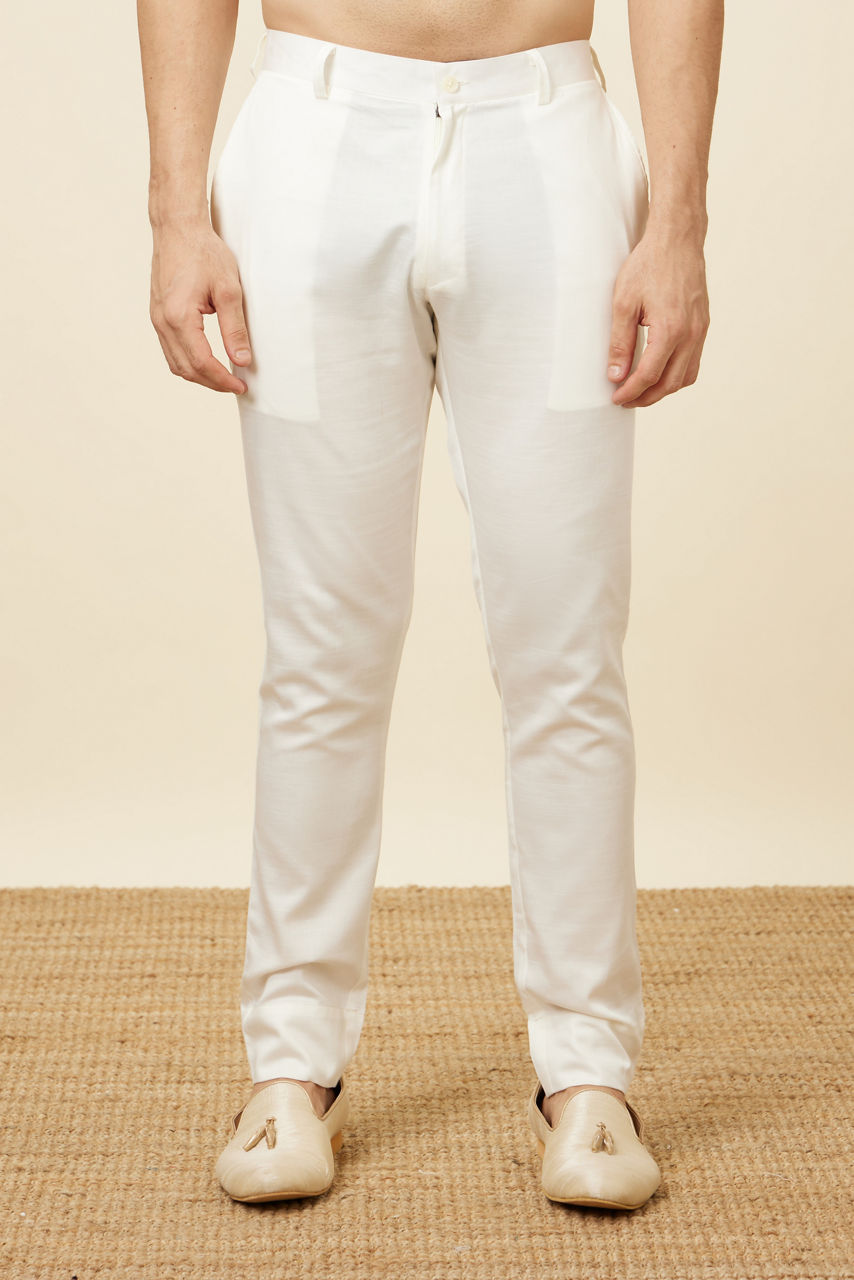 Manyavar Men Tea green Diamond Patterned Indo Western Set