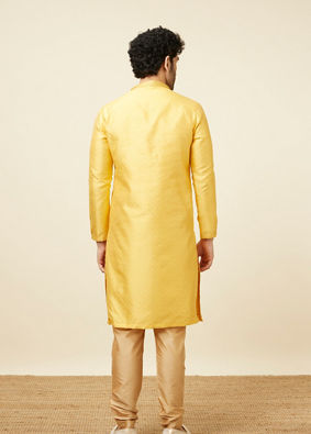 Vibrant Yellow Kurta Pajama image number 5
