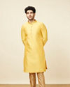 Manyavar Men Vibrant Yellow Kurta Pajama