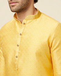 Manyavar Men Vibrant Yellow Kurta Pajama