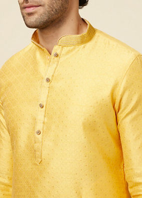 Vibrant Yellow Kurta Pajama image number 1