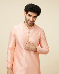 Manyavar Men Vibrant Rani Pink Kurta Pajama