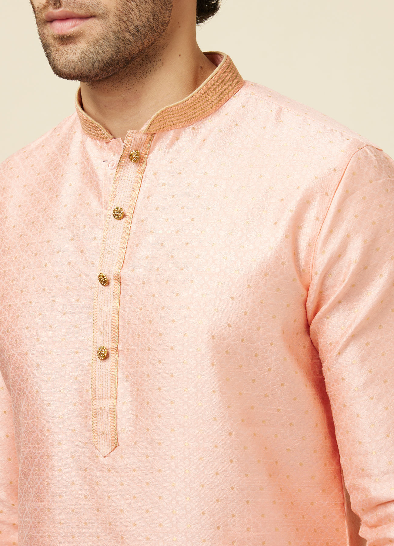 Manyavar Men Vibrant Rani Pink Kurta Pajama