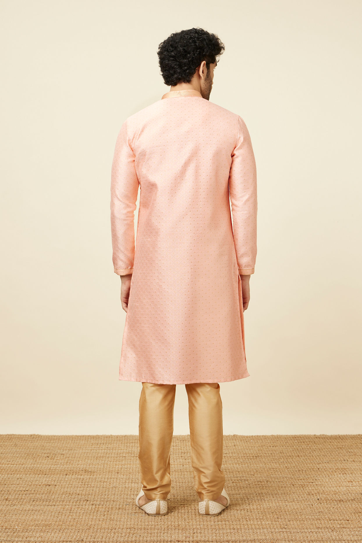 Manyavar Men Vibrant Rani Pink Kurta Pajama