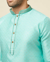 Manyavar Men Vibrant Green Kurta Pajama