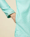 Manyavar Men Vibrant Green Kurta Pajama