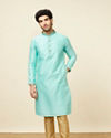 Manyavar Men Vibrant Green Kurta Pajama