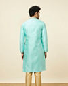 alt message - Manyavar Men Vibrant Green Kurta Pajama image number 5