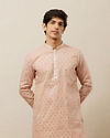 Soft Pink Buta Patterned Kurta Set