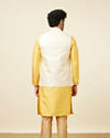 Manyavar Men Light Cream Booti Print Jacket