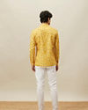 alt message - Manyavar Men Aspen Gold Spherical Printed Short Kurta image number 3