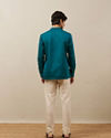 alt message - Manyavar Men Atlantic Deep Green Bandhgala Style Short Kurta image number 3