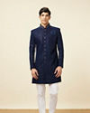 Sapphire Blue Sequins Embroidered Indo Western image number 2
