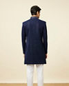 alt message - Manyavar Men Sapphire Blue Sequins Embroidered Indo Western image number 4