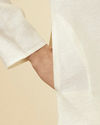 Manyavar Men Sublime Cream Jacquard Kurta Set
