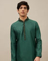Hunter Green Bel Buti Patterned Kurta Set