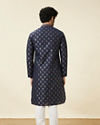 Manyavar Men Estate Blue Buta Patterned Kurta Set