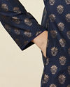 Manyavar Men Estate Blue Buta Patterned Kurta Set