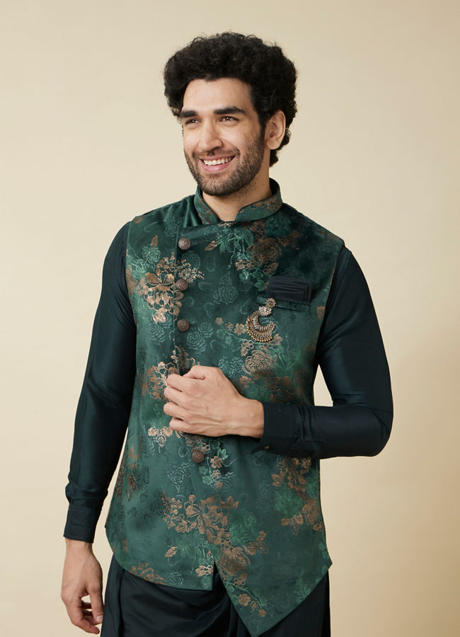 Manyavar on sale floral jacket