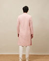 Manyavar Men Rosewater Pink Chikankari Patterned Kurta Set