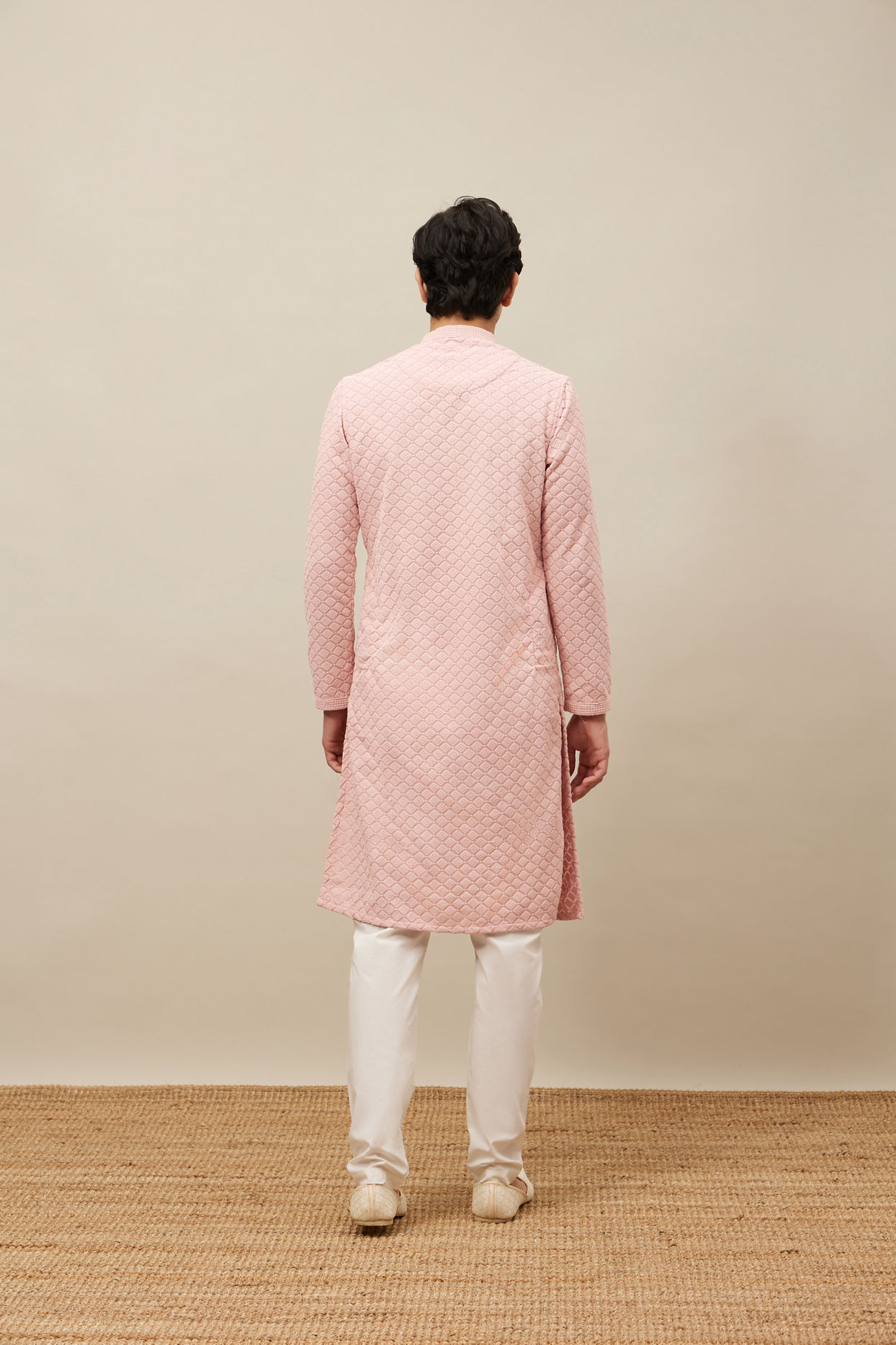 Rani Pink Kurta Pajama image number 3