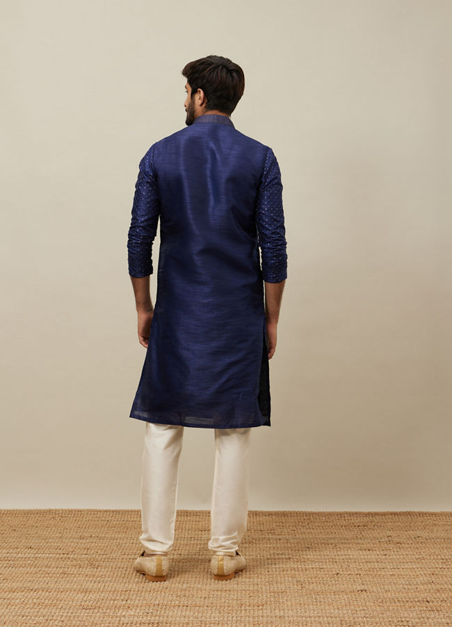 Blue Buti Embroidered Kurta Set image number 5