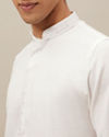 Manyavar Men Pristine White Bandhgala Style Kurta Set