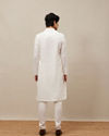 alt message - Manyavar Men Pristine White Bandhgala Style Kurta Set image number 5