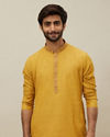 Candlelight Orange Bel Buti Patterned Placket Kurta Set