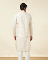 Cream Leaf Patterened Jacket image number 3