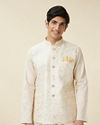 Cannoli Cream Bel Buti Patterned Jacket