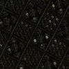 Midnight Black Grid Patterned Sequined Suit