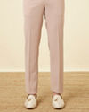 alt message - Manyavar Men Cream Pink Ogee Patterned Suit image number 3