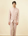 Cream Pink Ogee Patterned Suit image number 2